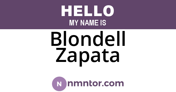 Blondell Zapata
