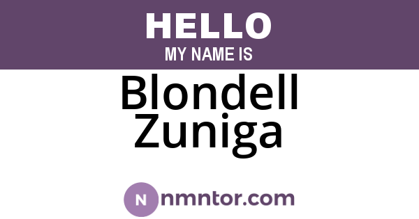 Blondell Zuniga