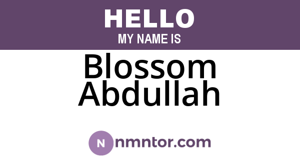 Blossom Abdullah