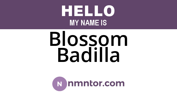 Blossom Badilla