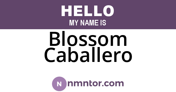 Blossom Caballero