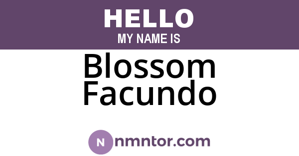 Blossom Facundo