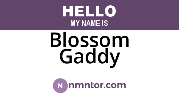 Blossom Gaddy
