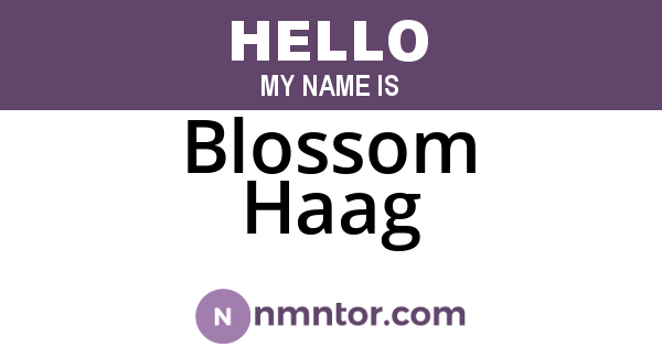 Blossom Haag