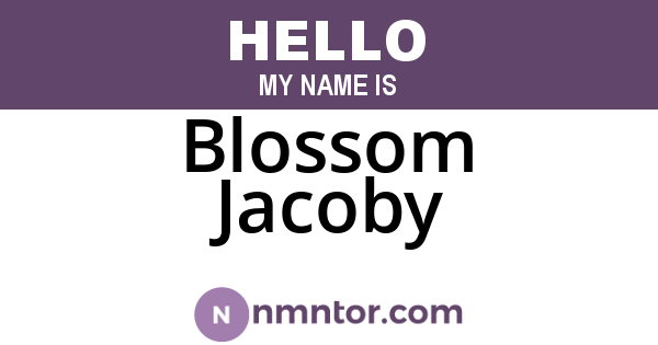 Blossom Jacoby