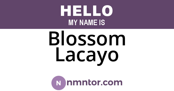 Blossom Lacayo