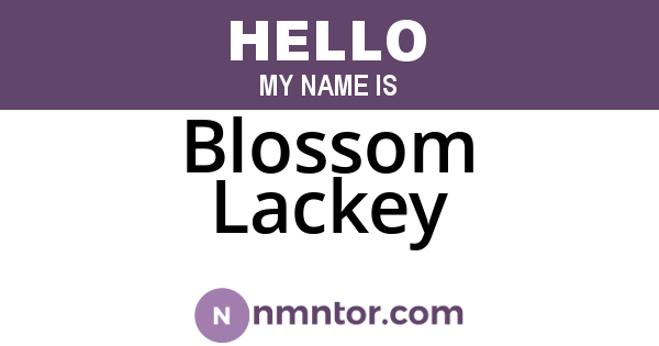 Blossom Lackey