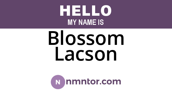 Blossom Lacson