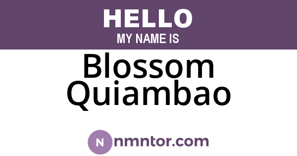 Blossom Quiambao