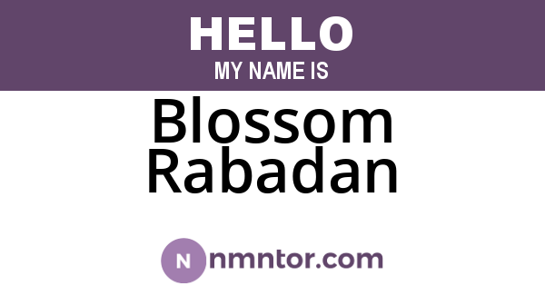 Blossom Rabadan