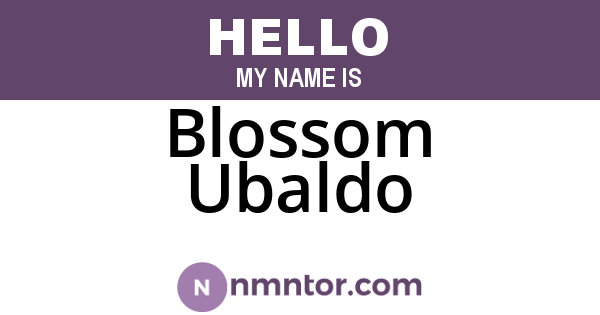 Blossom Ubaldo