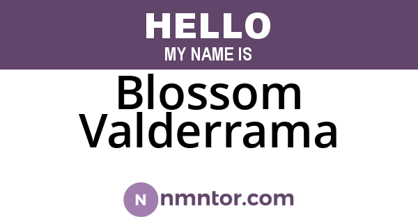 Blossom Valderrama