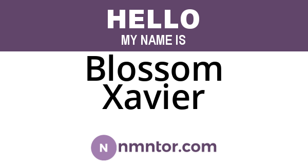 Blossom Xavier