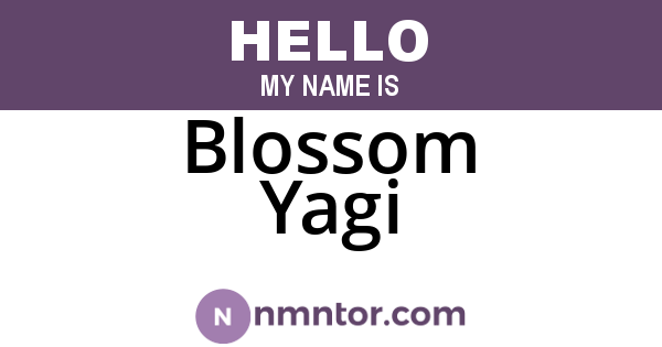 Blossom Yagi