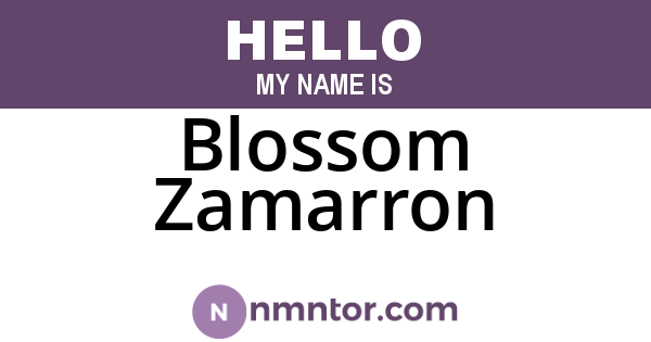 Blossom Zamarron