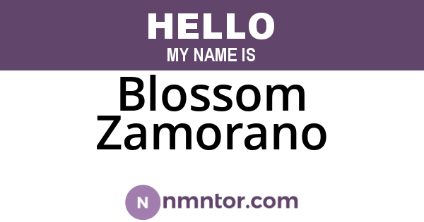 Blossom Zamorano