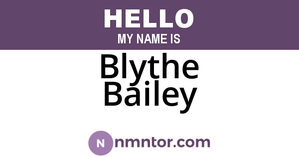 Blythe Bailey