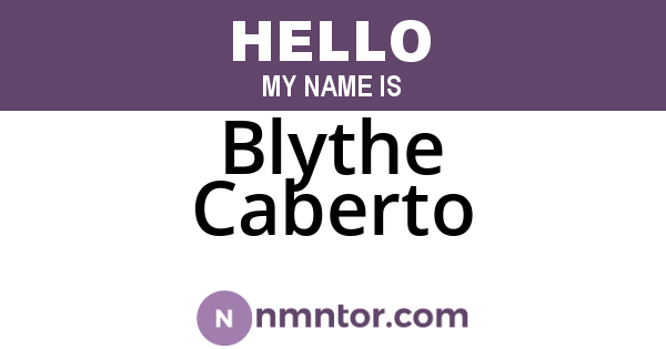 Blythe Caberto