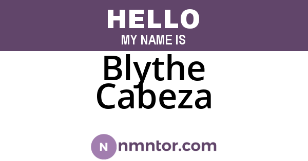 Blythe Cabeza