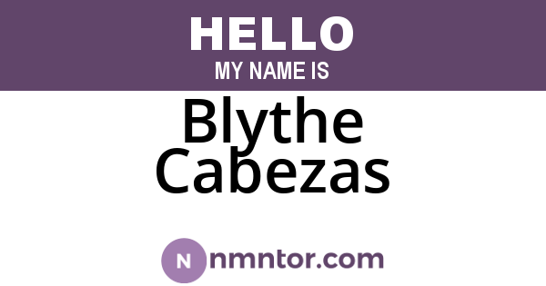 Blythe Cabezas