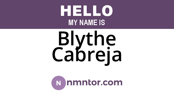 Blythe Cabreja