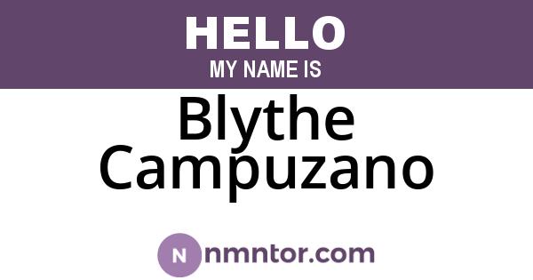 Blythe Campuzano