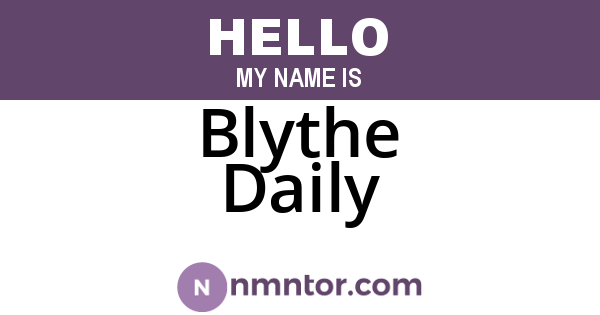 Blythe Daily