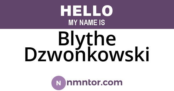 Blythe Dzwonkowski