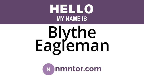 Blythe Eagleman