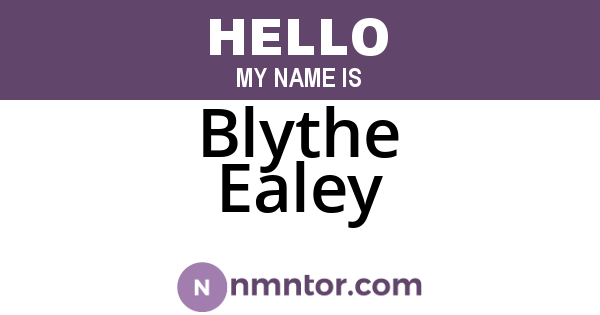 Blythe Ealey