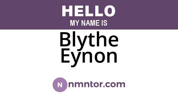 Blythe Eynon