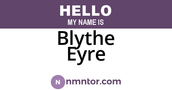 Blythe Eyre