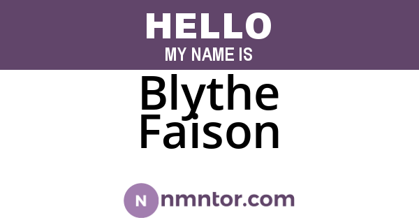 Blythe Faison