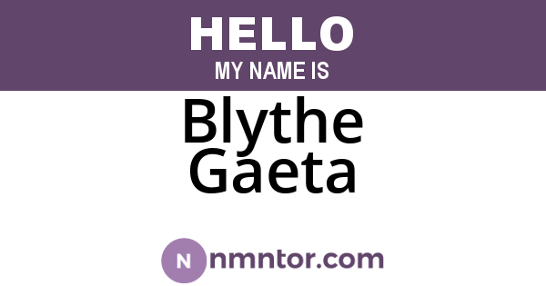 Blythe Gaeta