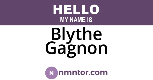 Blythe Gagnon