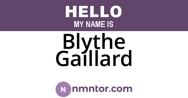Blythe Gaillard