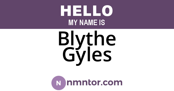 Blythe Gyles