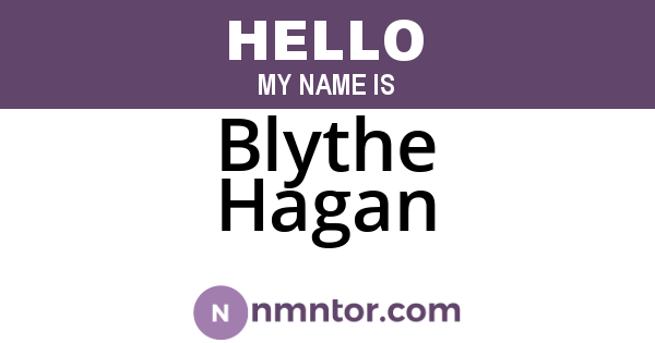 Blythe Hagan