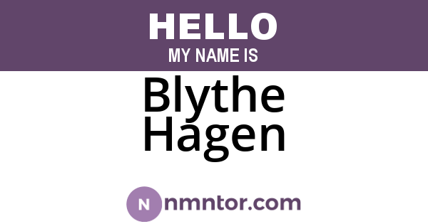 Blythe Hagen