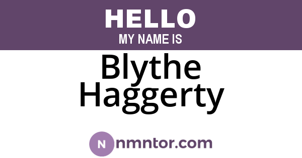 Blythe Haggerty