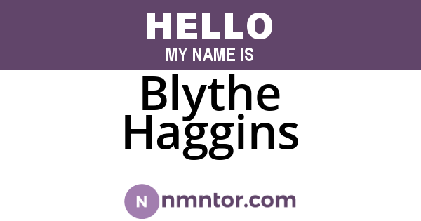 Blythe Haggins