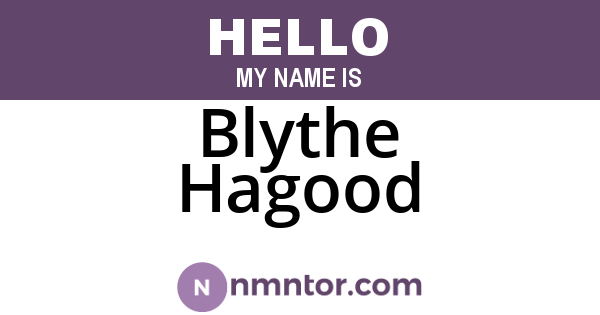 Blythe Hagood