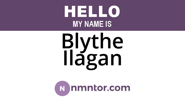 Blythe Ilagan