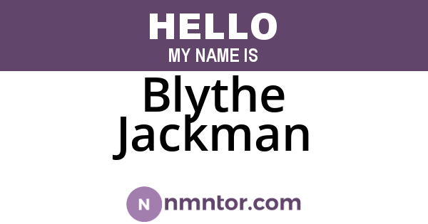 Blythe Jackman