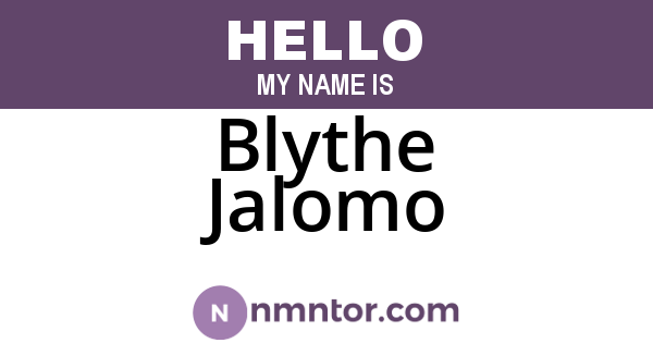 Blythe Jalomo