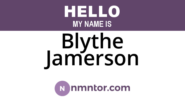Blythe Jamerson
