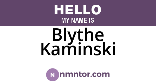 Blythe Kaminski