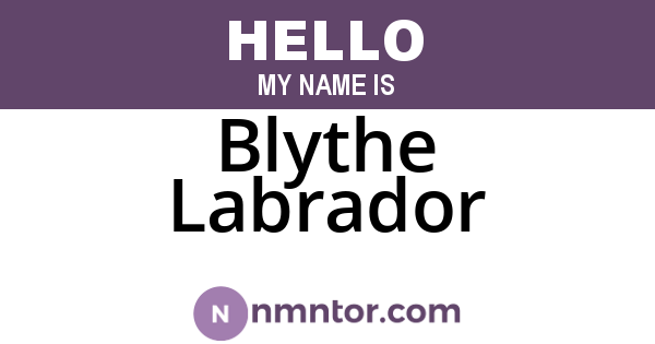 Blythe Labrador