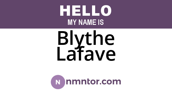 Blythe Lafave