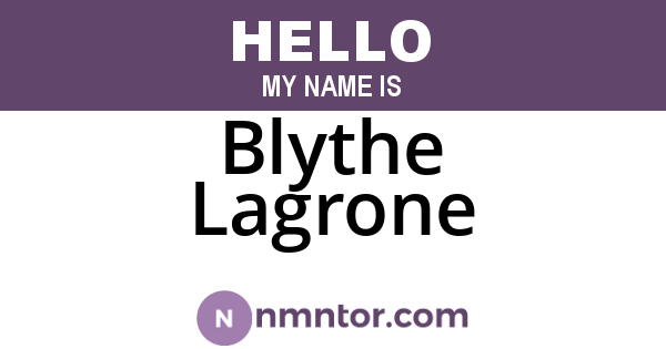 Blythe Lagrone